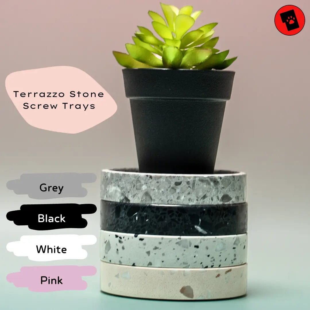 CannonKeys Terrazzo Stone Screw Trays