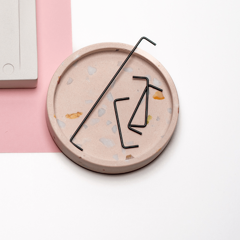 CannonKeys Terrazzo Stone Screw Trays