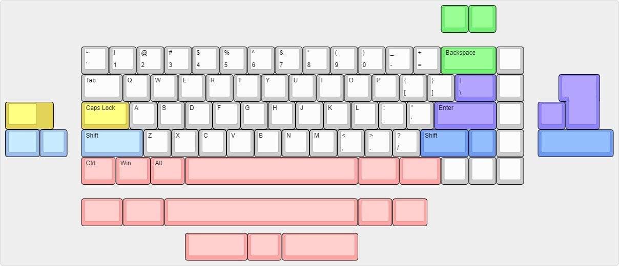 KeebCats UK Dougal Plate - Premium Tray Mount 65% Keyboard Plate with Flex Cuts