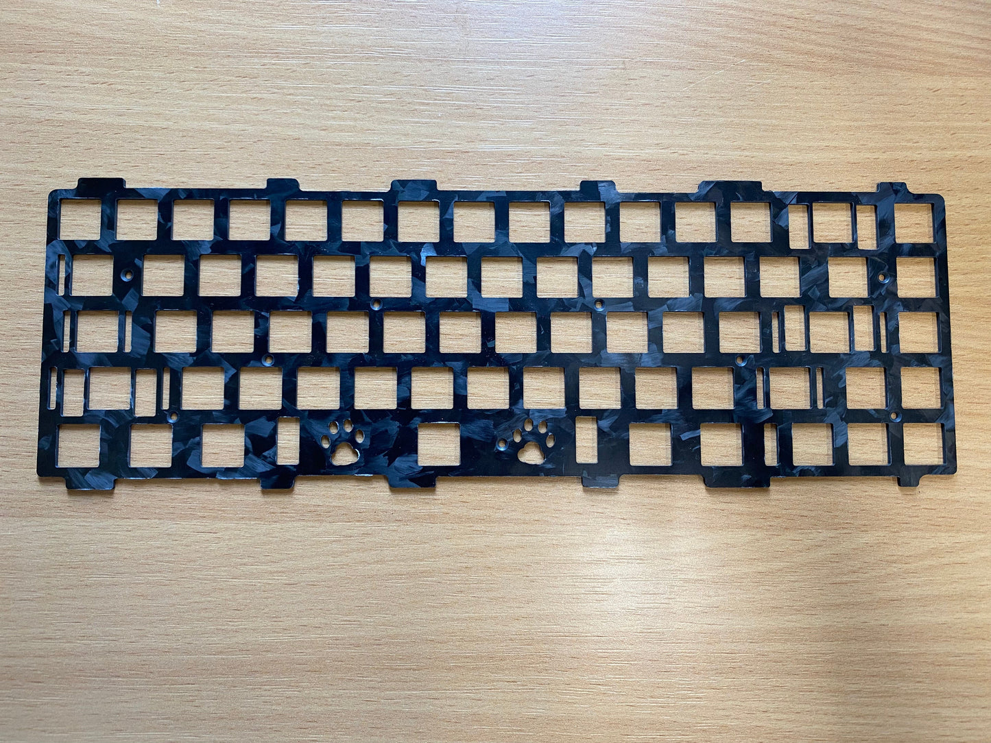 KeebCats KBDfans KBD67 Lite Custom Plates Forged Carbon Fibre