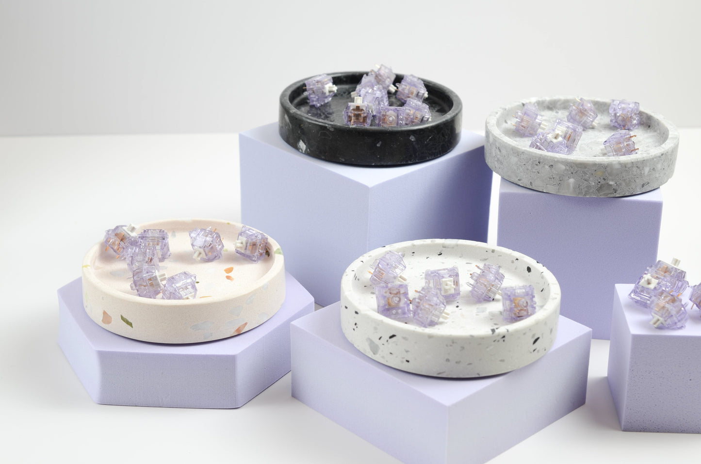 CannonKeys Terrazo Stone Screw Trays