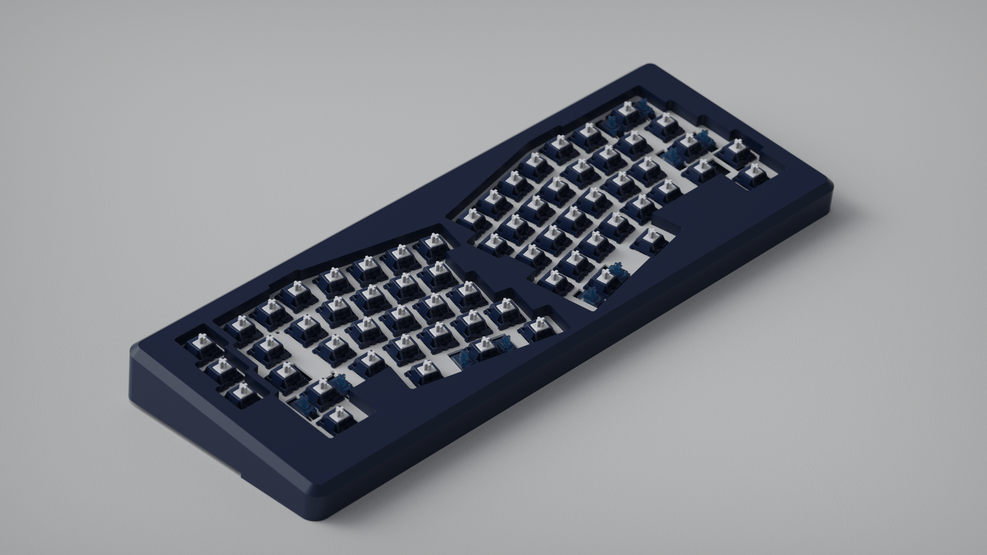 seh0nk x KeebsForAll [Group Buy] Coarse60 Keyboard Navy / Aluminium